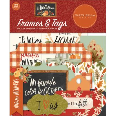 Carta Bella Hello Autumn Die Cuts - Frames & Tags